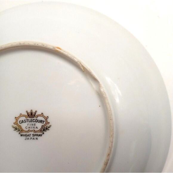 Vintage Serving Bowl Dish 9" Castlecourt Wheat Spray Retro Kitchen Decor - Picture 7 of 11